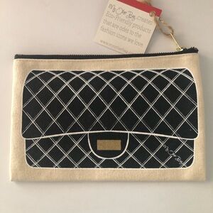 My Other Bag Hand Painted Canvas Clutch
